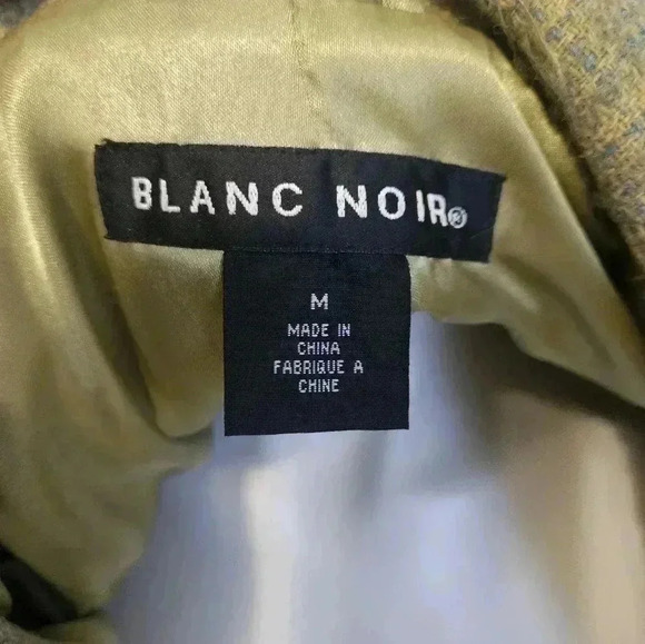 Blanc Noir Wool & Leather Blend Coat Amazing Used condition Size Medium - Picture 8 of 13